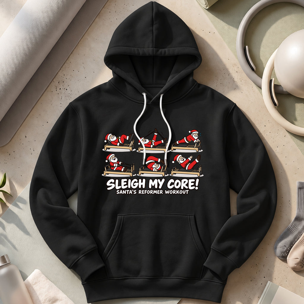 Santa Pilates Hoodies