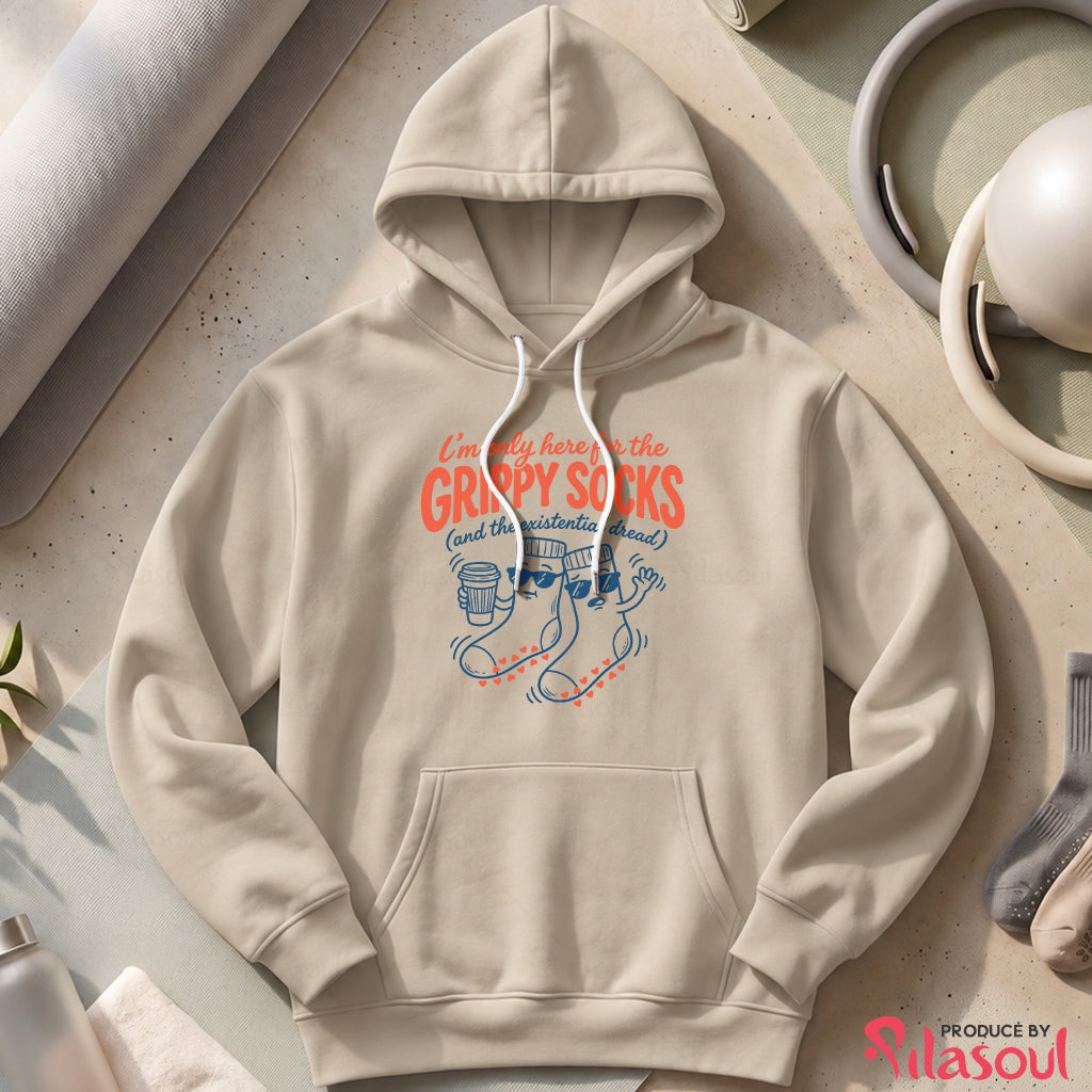 I'm Only Here For The Grippy Sock Hoodies