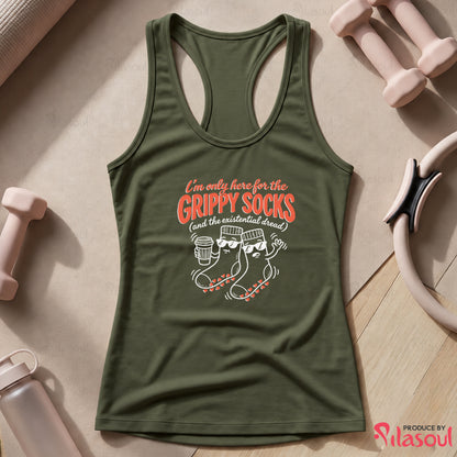 I'm Only Here For The Grippy Sock Tank Top