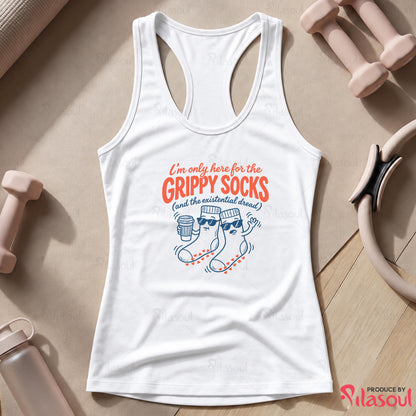 I'm Only Here For The Grippy Sock Tank Top