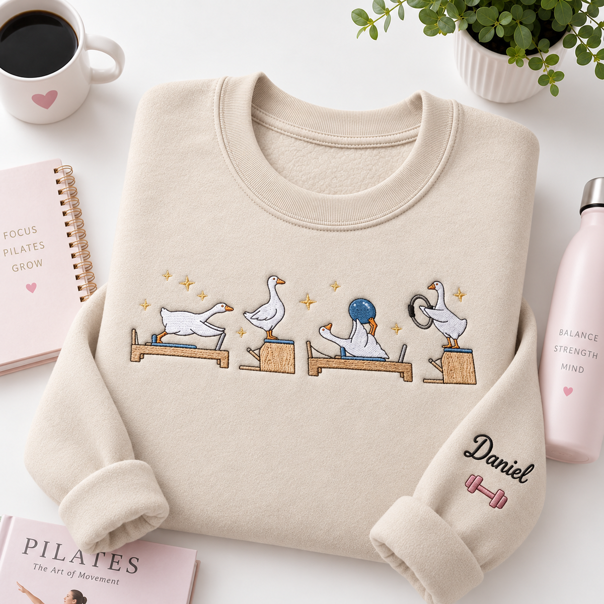 Goose Pilates Embroiered Personalized