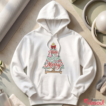 Pilates Keeps Me Merry Hoodies