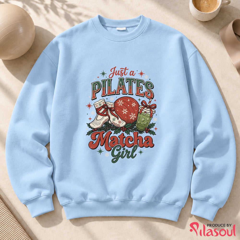 Just a Pilates Matcha Girl Sweatshirt