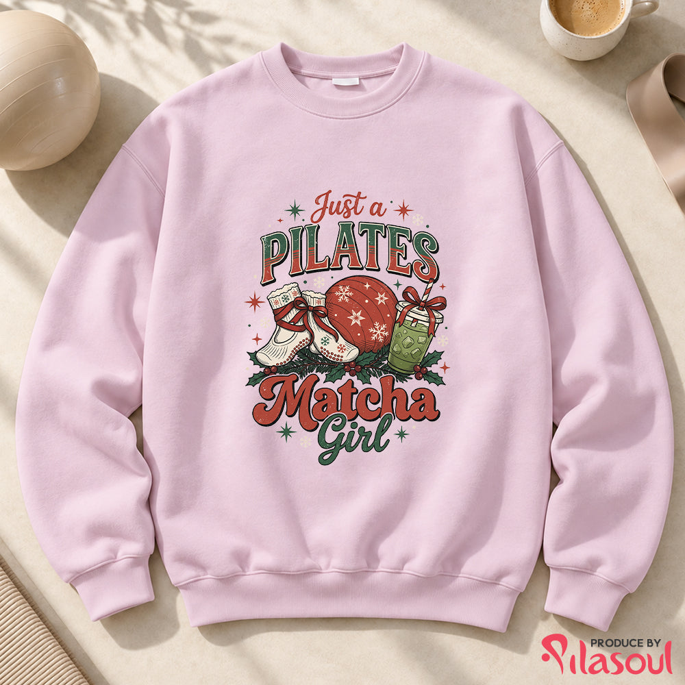 Just a Pilates Matcha Girl Sweatshirt