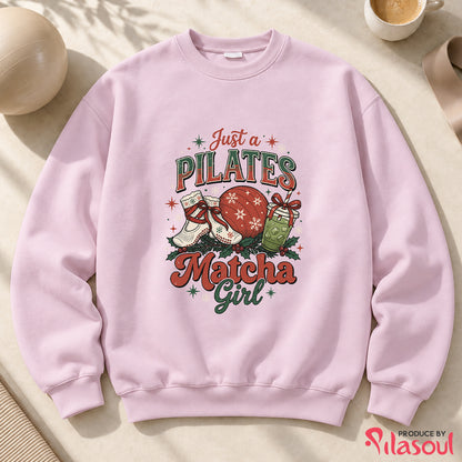 Just a Pilates Matcha Girl Sweatshirt