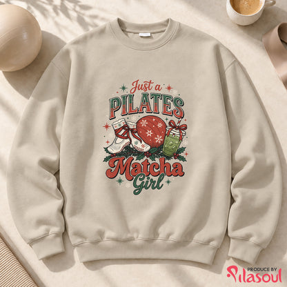 Just a Pilates Matcha Girl Sweatshirt