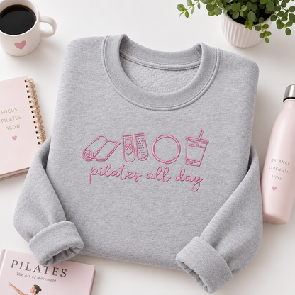 Pilates all day Embroiered Personalized