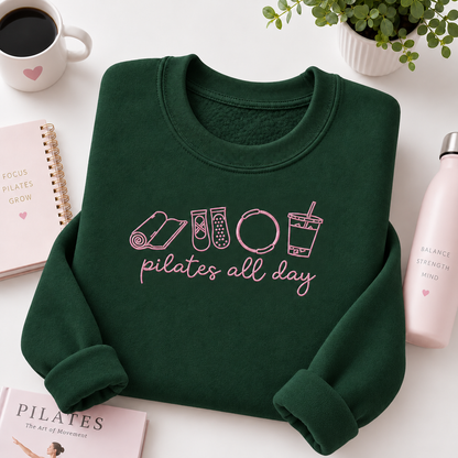 Pilates all day Embroiered Personalized