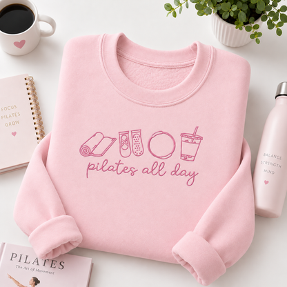 Pilates all day Embroiered Personalized