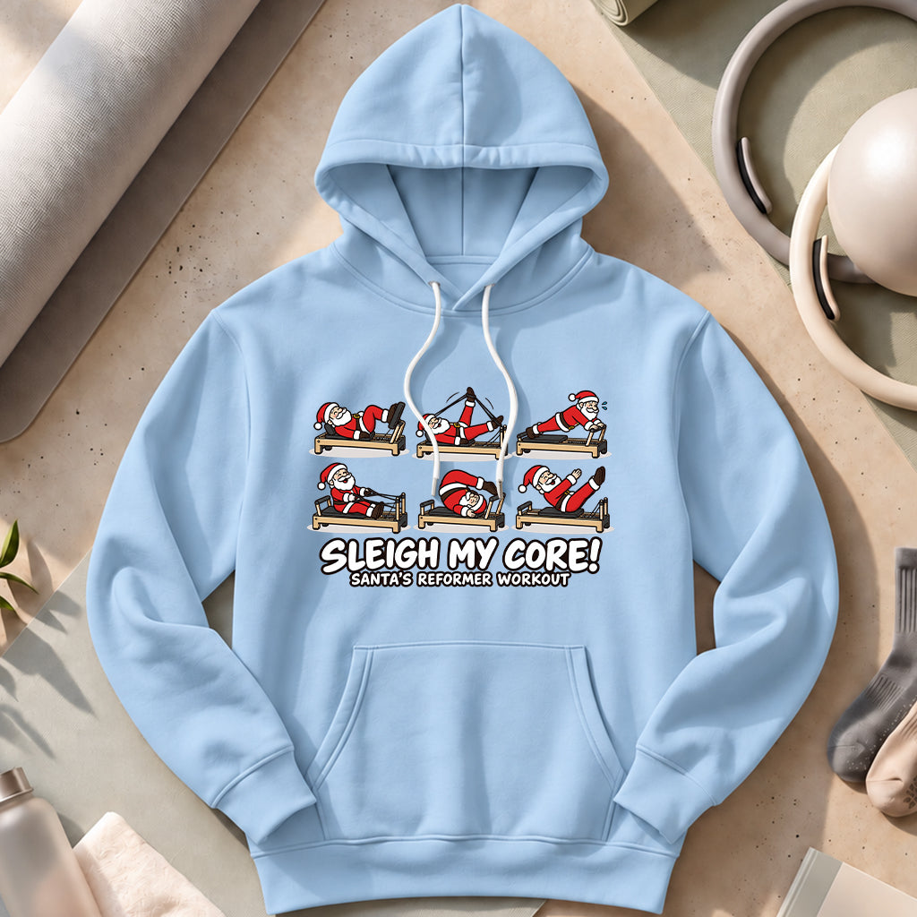 Santa Pilates Hoodies