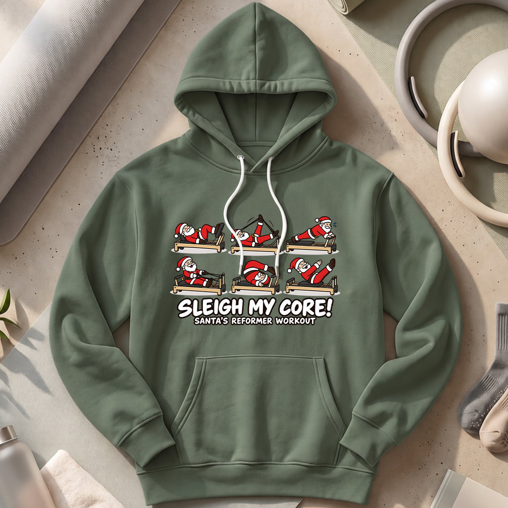 Santa Pilates Hoodies