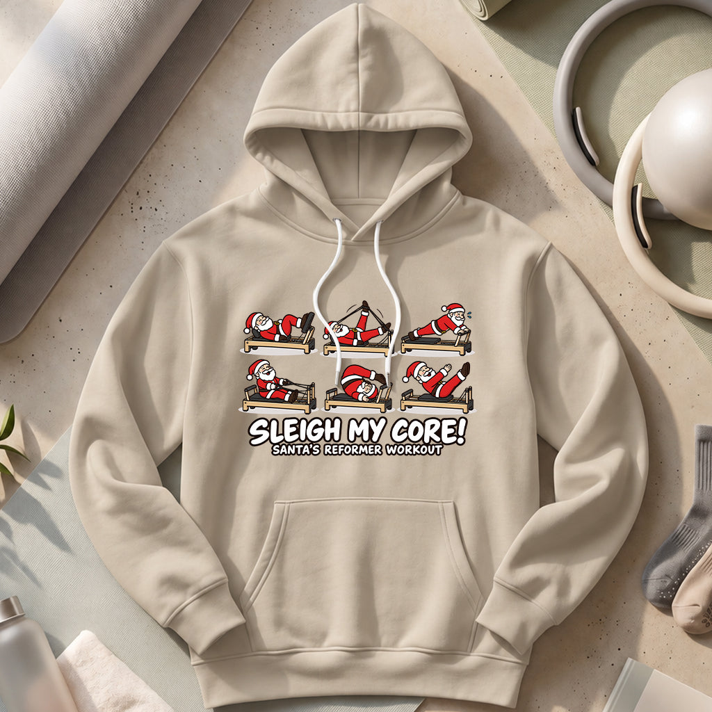 Santa Pilates Hoodies