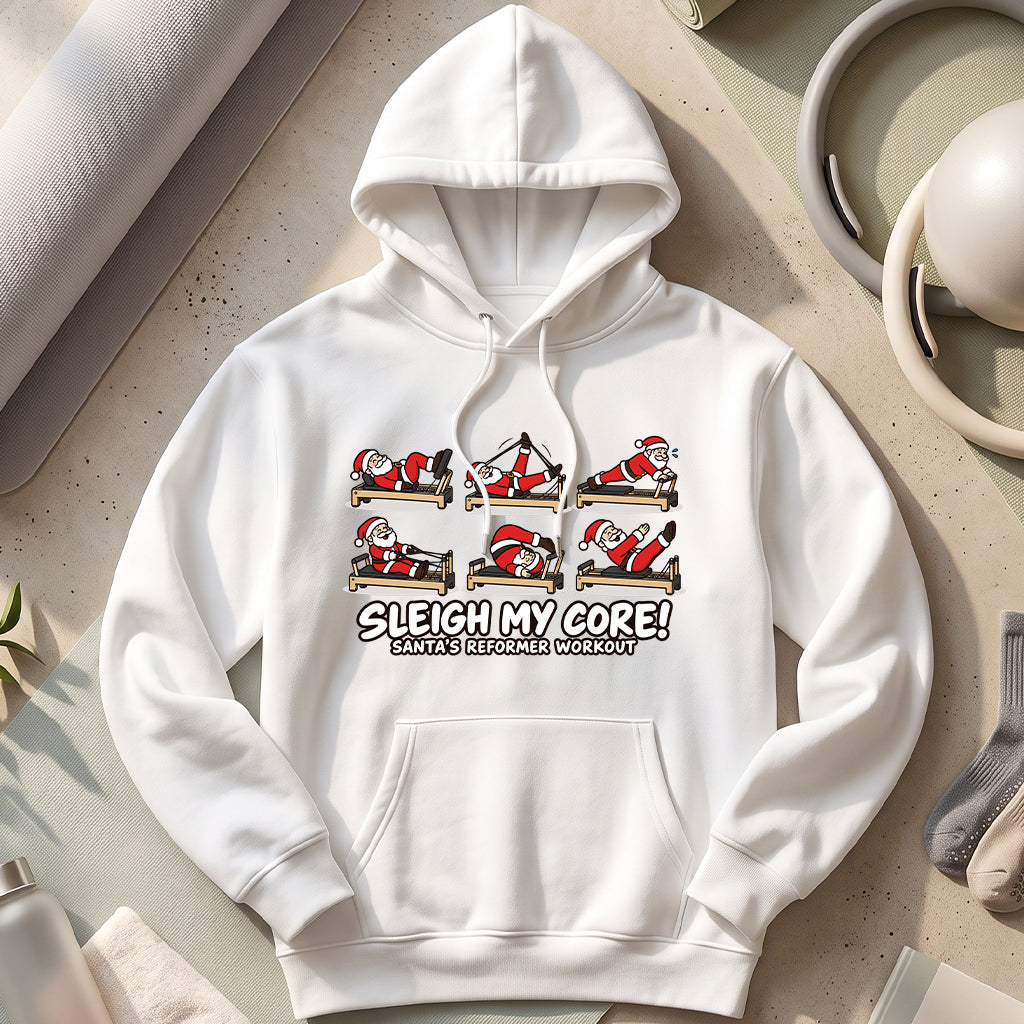 Santa Pilates Hoodies
