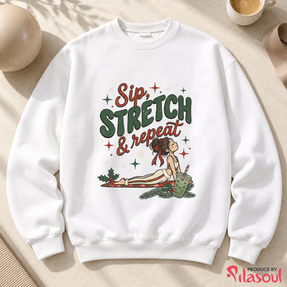 Sip, Stretch & Repeat Sweatshirt