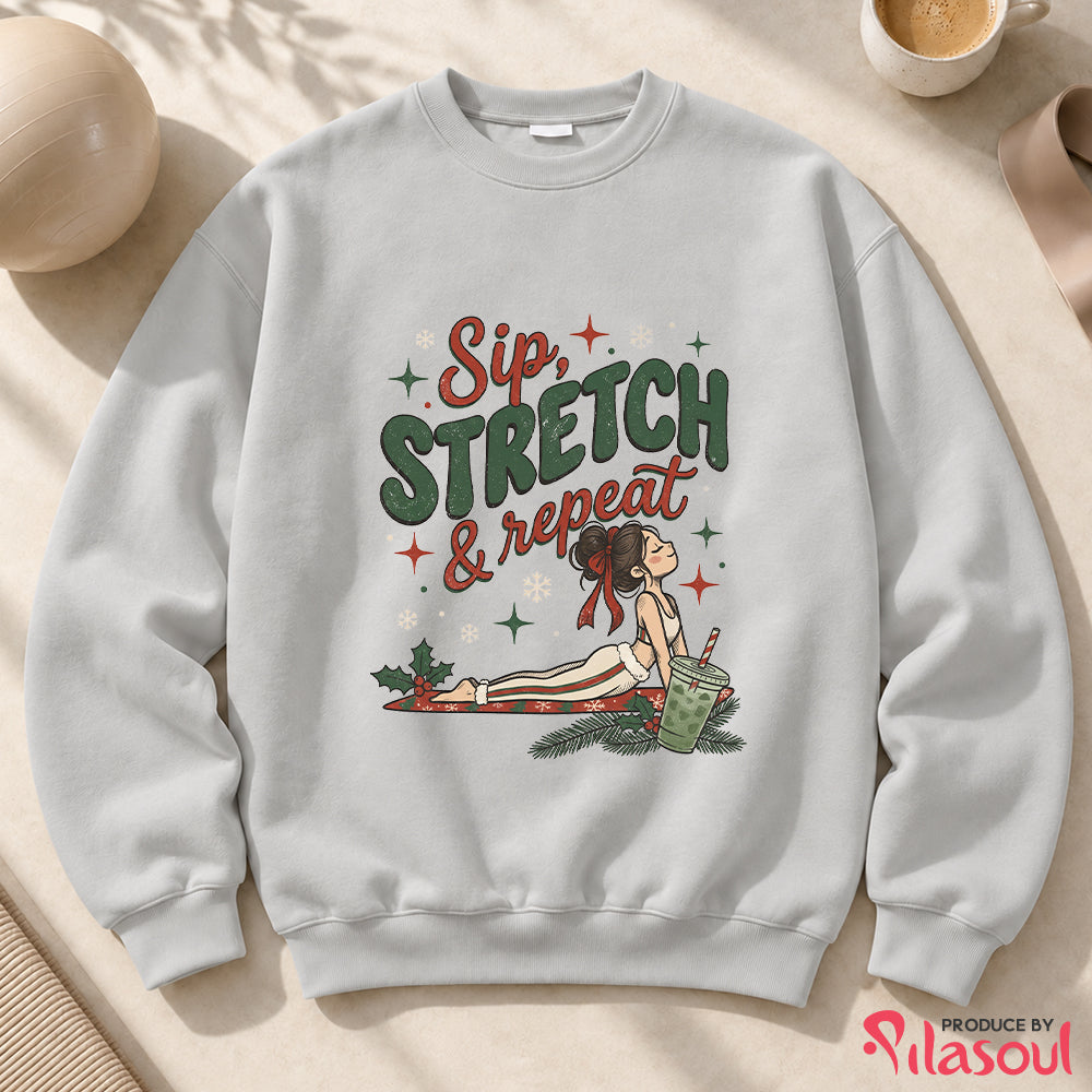 Sip, Stretch & Repeat Sweatshirt