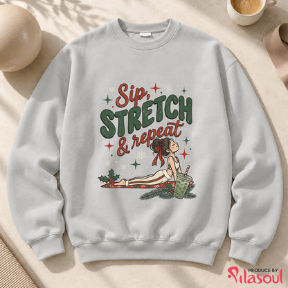 Sip, Stretch & Repeat Sweatshirt