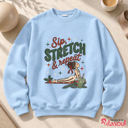 Sip, Stretch & Repeat Sweatshirt