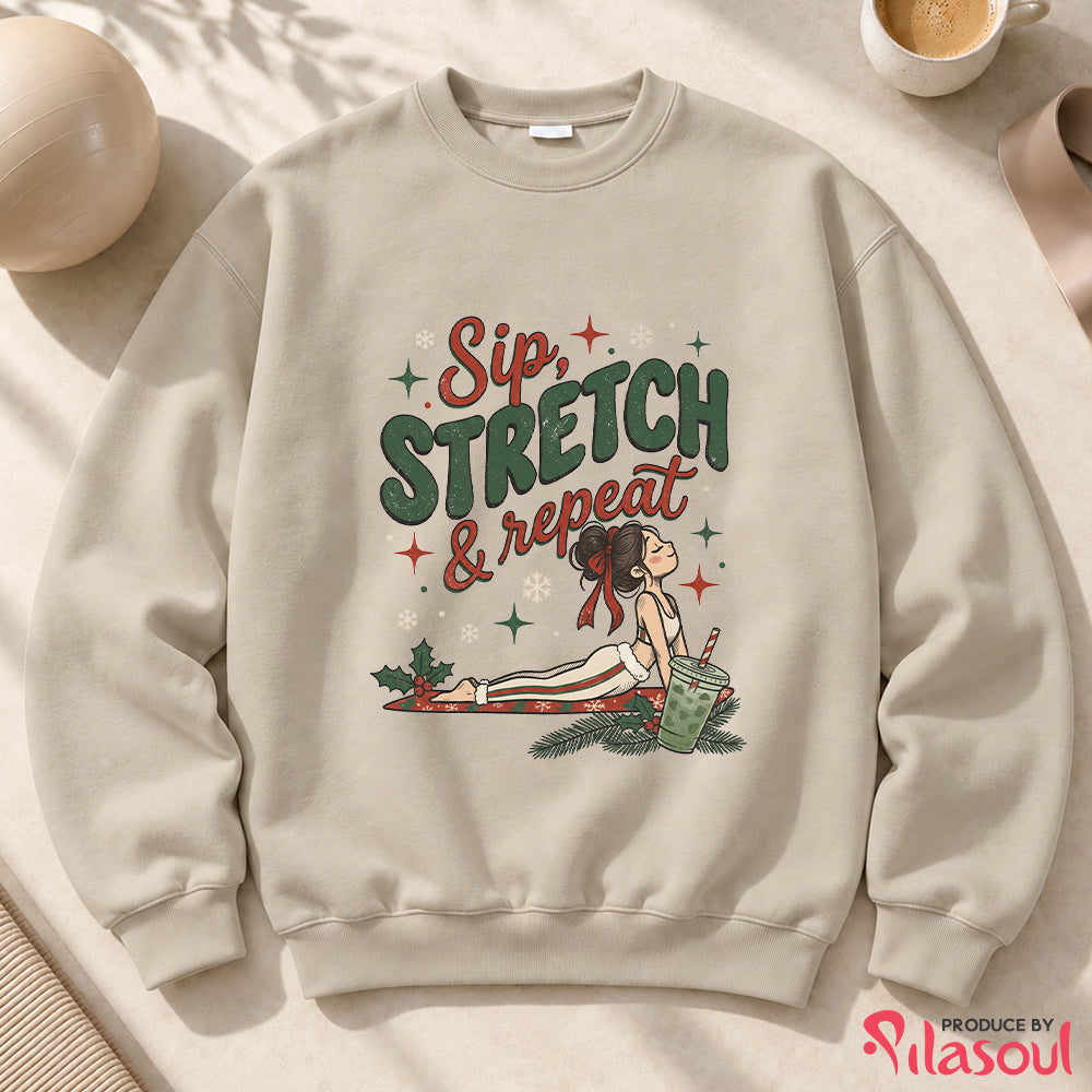 Sip, Stretch & Repeat Sweatshirt