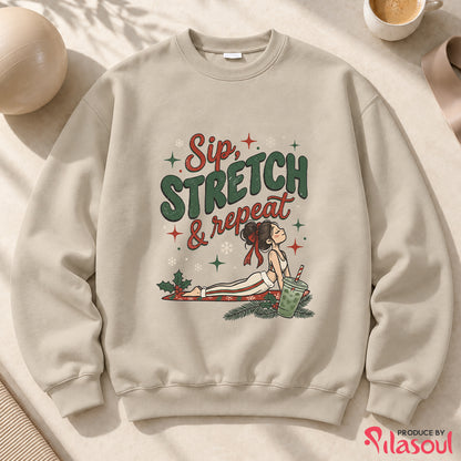 Sip, Stretch & Repeat Sweatshirt