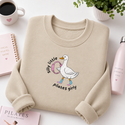 Silly Little Pilates Girly Embroiered Personalized