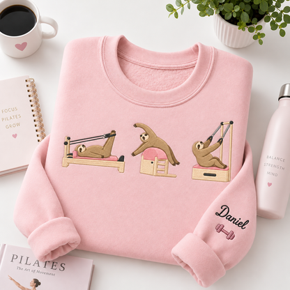 Sloth Pilates Embroiered Personalized