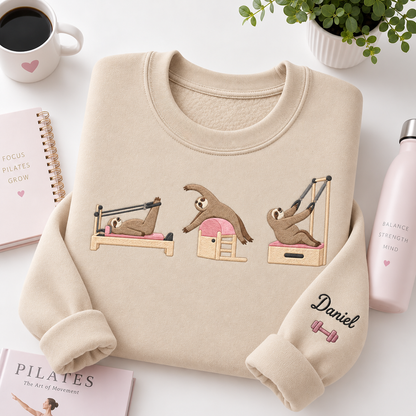 Sloth Pilates Embroiered Personalized