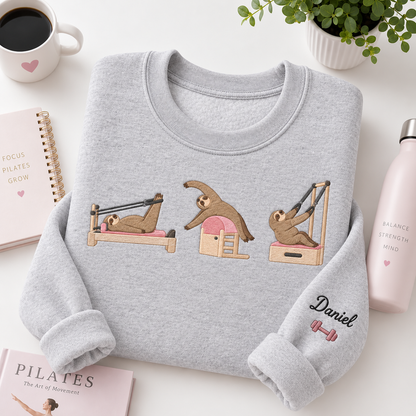 Sloth Pilates Embroiered Personalized