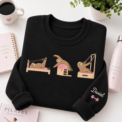 Sloth Pilates Embroiered Personalized